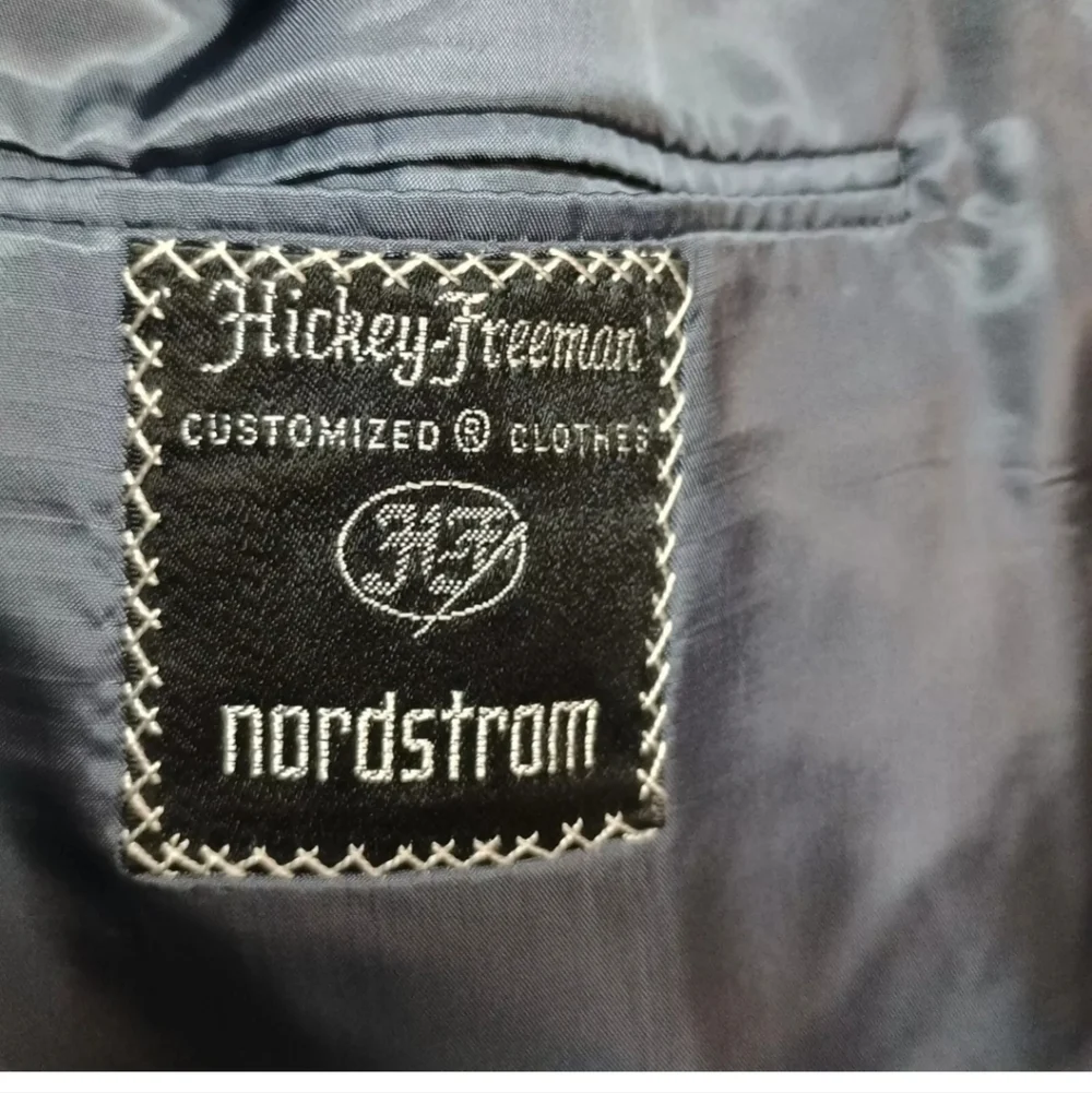 Hickey Freeman Nordstrom Mens Wool Sport Coat Blazer Jacket Houndsooth 41 Reg